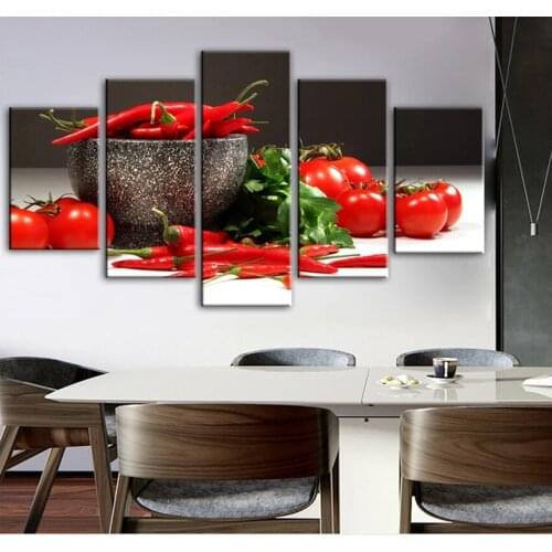 5 pcs IY Diamond Painting"Chili Pepper Tomato"Diamond Embroidery Full Square/round Diamond Mosaic sale 5d kitchen decor