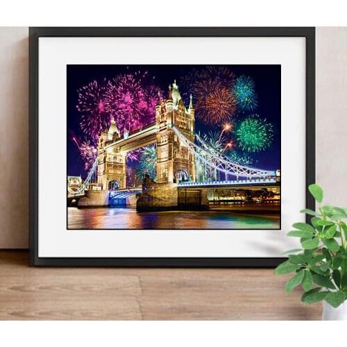 Diamond Embroidery Tower Bridge Kits DIY 5D Diamond Painting Mosaic Patterns Rhinestones Crystal Festival Decor F1517