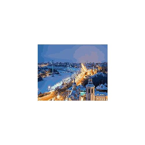 MaHuaf-W081 Russia Tyumen landscape painting set by numbers on canvas Wall decoration painting for home decor