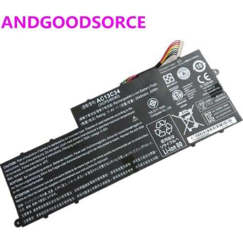 Genuine AC13C34 Laptop Battery For Acer Aspire V5-122P V5-132 E3-111 E3-112 ES1-111M MS237 V5-122P-0408 V5-122P-0467 3ICP5/60/80