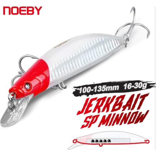 NOEBY Wobbler Fishing Lures 120 135mm 22 28g Artificial Bait Floating Suspending Minnow Tackle for Bass Pike Fishing Lure