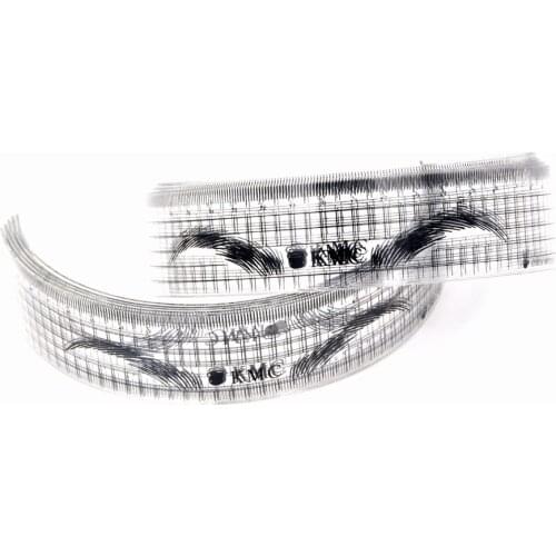 Professional 10 Pcs U Type Plastic Standard Eyebrow Tattoo Stencils Permanent Makeup Eyebrow Ruler Used Beginner for eyebrow