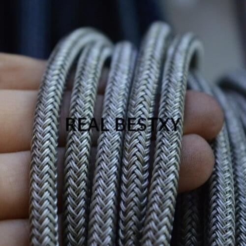 REAL BESTXY 5m/lot 6mm/steel color steel wire cords for bracelets making stainless steel thread for jewelry DIY wire cords sale