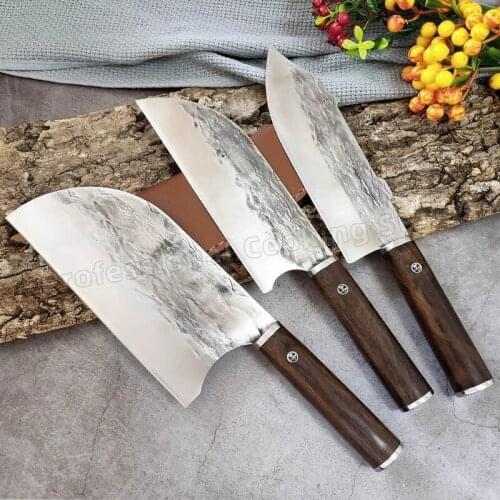 Hand-forged stainless steel butchers knife meat cleaver kitchen knife fish slicing knife household cooking knife
