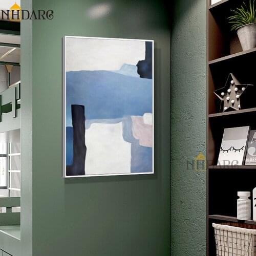 Modern Simple Color Piece Fashionable Abstract Decoration Canvas Print Painting Art Wall Pictures for Living Room Home Decor