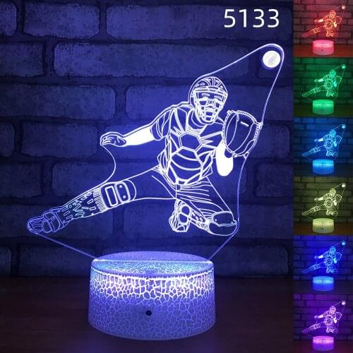 Handball LED 3d Night Light Illusion Remote Control Desk Table Lamp Sport Fans Kids Gift Bluetooth Speaker Home Lighting