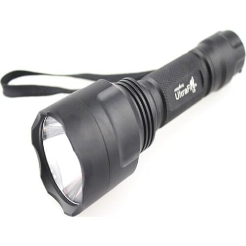 U-F C8 1xCREE XP-L HI V3 1600lm Cold White Light 10x7135 Driver SMO/OP LED Flashlight (1 x 18650)