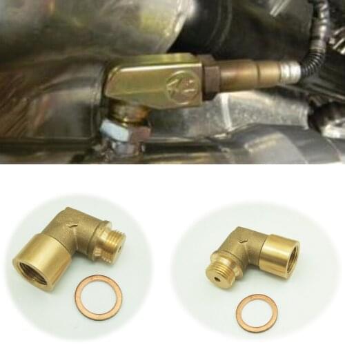 Universal Oxygen Sensor Extender 90 Degree 02 Bung Extension Catalytic Converter M18X1.5 O2 Oxygen Sensor Spacer 90 Degr