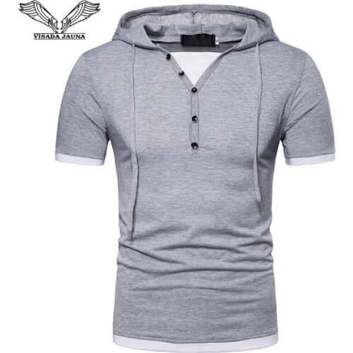 VISADA JAUNA Men's T-shirts With A Hood