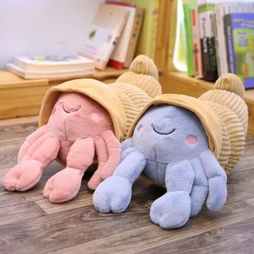 Funny Simulation Hermit Crab Stuffed Soft Coenobita Crab Sea Animal Throw Pillow Plush Doll Toy