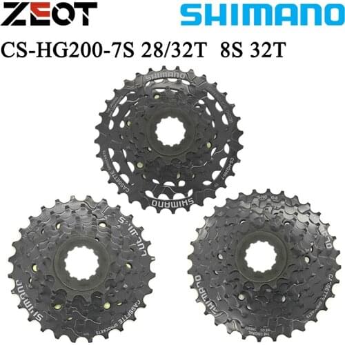 SHIMANO MTB Bicycle Transmission Parts CS-HG200-7/8 Cassette Bike Freewheel Cassettes 12-14-16-18-21-24-28-32T 7S/8S Speed Bike