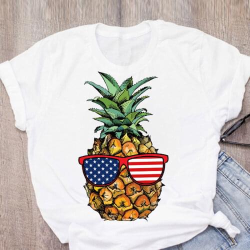 Womens T-shirt graphics watermelon pineapple printed fruit short-sleeved summer ladies casual T-shirt female Harajuku T-shirt