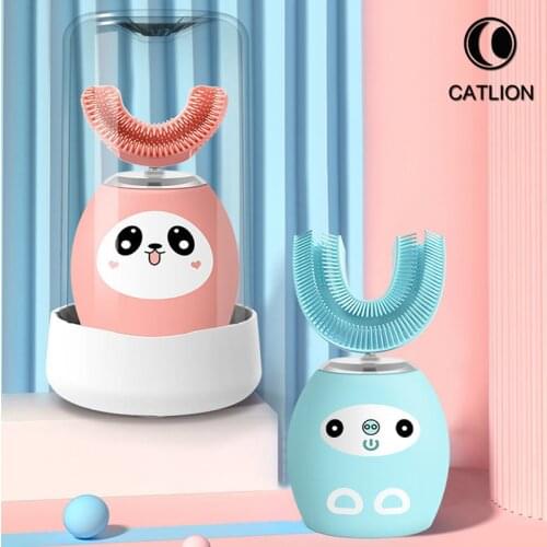 Electric Toothbrush For Kids Ultrasonic Children Sonic Tooth Brush Teeth Brushes with Soft Replacement Head USB Rechargeable