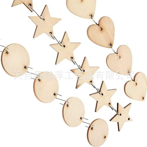 100pcs Wood Discs Blank Wooden Signs Tags Round Shape Natural Unfinished Wooden Slice Wood Crafts Great for Crafts Ornaments