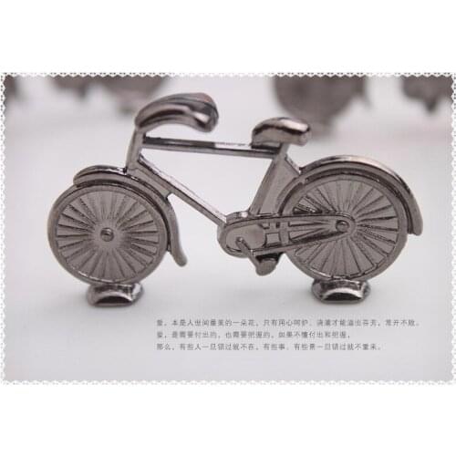 20pcs/lot New Alloy Bicycle Wedding Party Place Card Holder Table Seat Card Clip With Cards Wedding Supplies