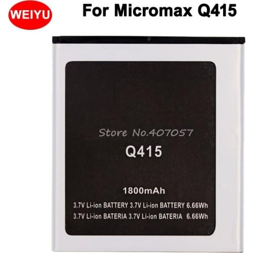 For Micromax Q415 Battery Accumulator 1800mAh High Quality