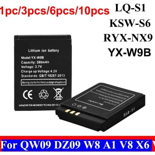 For Smart Watch HLX-S1 GJD DJ-09 AB-S1 M9 FYM-M9 JJY-S1 DZ09 QW09 W8 A1 V8 X6 LQ-S1 3.7V Rechargeable Li-ion Polymer Battery