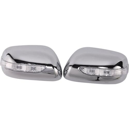 Car Rear View Mirror Cover for Toyota Wish 2003-2007 ABS Chrome Plated Door Mirror Covers with Led