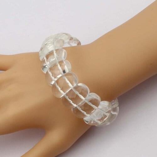 White rock quartz crystal stone bracelet natural gemstone Bangle DIY jewelry for woman for love for Aries wholesale