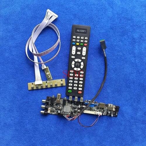 DVB AV VGA USB HDMI-compatible Screen drive board Kit LCD LED Fit CLAA156WA11A/CLAA156WA15A Digital signal 1366*768 40 Pin LVDS