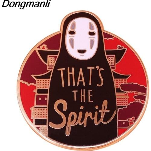 DZ71 Anime No Face Spirited Away Hard Enamel Pins Brooch Women Lapel Backpack Bags Badge Fashion Jewelry Gifts