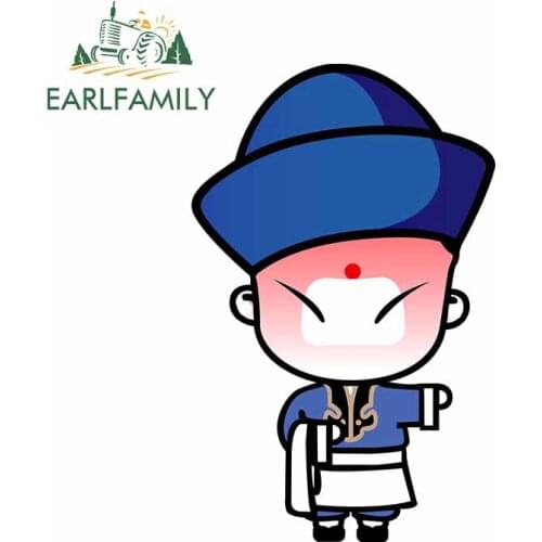 EARLFAMILY 13cm x 8.5cm For Chinese Opera Vinyl Car Stickers Waterproof Decal Sunscreen Occlusion Scratch For JDM SUV RV