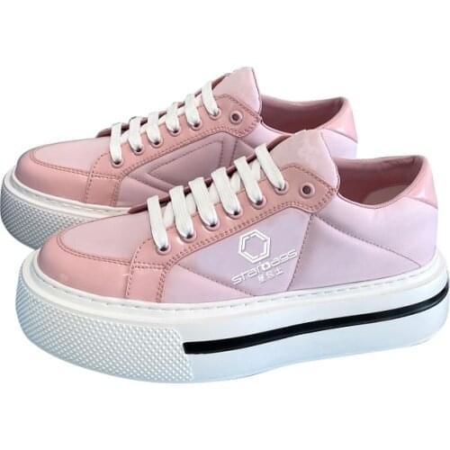 French starPA original design fashion avant-garde couple shoes official latest brand element first layer cowhide splicing canvas