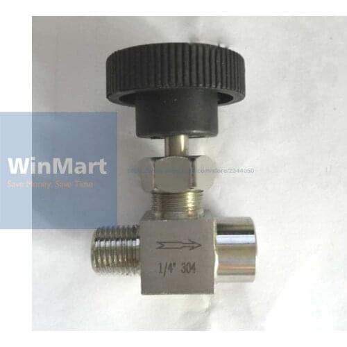 304 Stainless Steel 1/4" Female to Male Needle Valve Flow Control