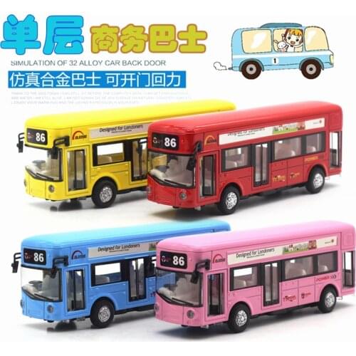 Commercial buses, city bus air conditioning bus model, childrens toy car model,Pull Back car Light and sound