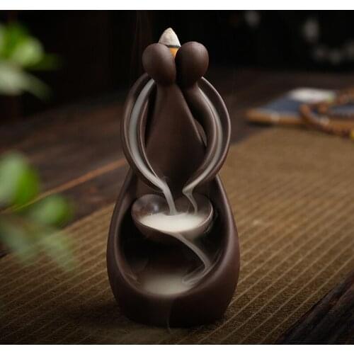 Zisha Backflow Incense Burner Looks Like Sandalwood Sinking Incense Burner Creative Indoor Home Decoration