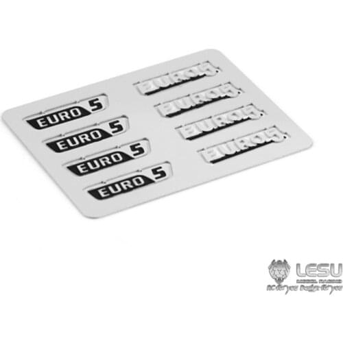 LESU EURO5 Metal Sticker for 1/14 RC Tractor Truck Car DIY Decal Upgrade TH02275