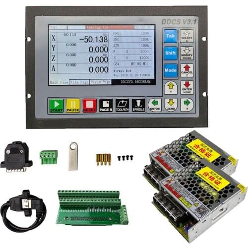 Upgrade DDCSV3.1 3/4 axis 500Khz G code off-line controller to replace Mach3 USB NC controller for NC drilling and milling