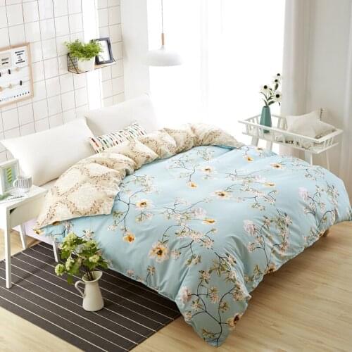 Spring Floral Plant Duvet Cover Comforter Case Fashion Printed Quilt Cover 150x200cm 180x220cm 200x230cm 220x240cm Size Textile