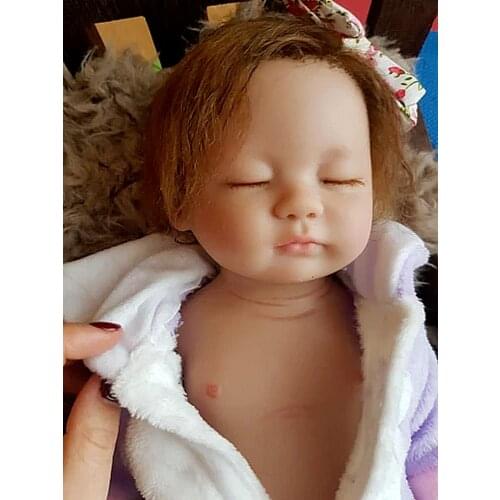 Full Body Silicone Newborn Girl Doll Baby Newborn Realistic Rebirth Premature Baby Kids Toys