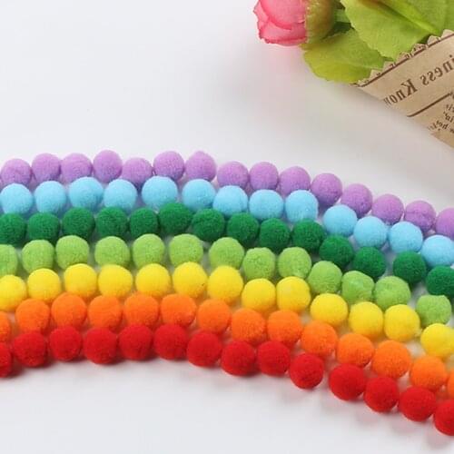 8mm 600pcs/Lot Pompoms Soft Round Shaped Pompon Fur Ball For Kids DIY Crafts Handwork Festival Garment Sewing Home Decoration