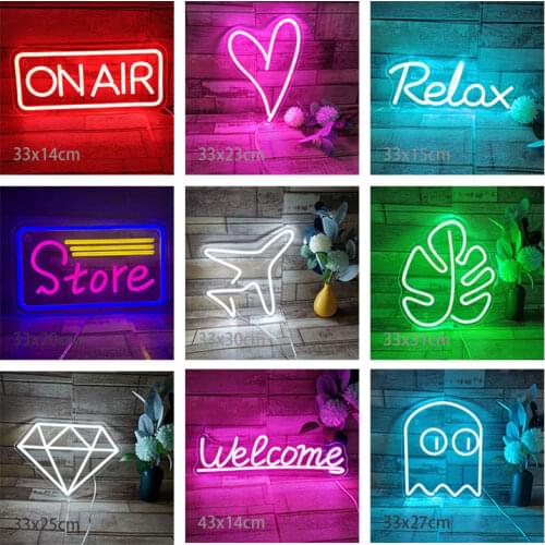 Led Neon Lighting Colorful Home Kids Room Decoration 12V Wedding Decor House Moving Gift
