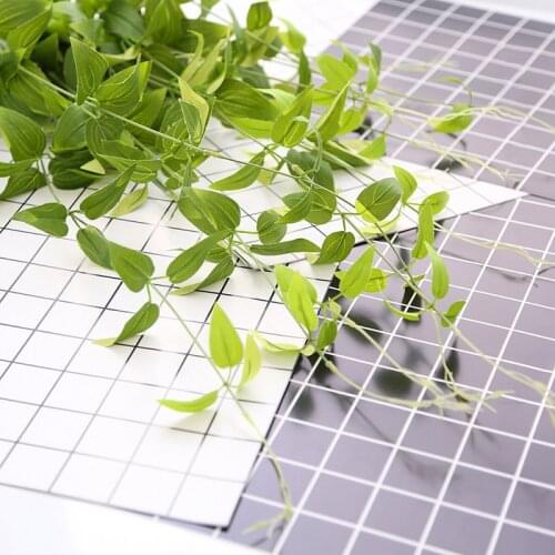 Rural Style Simulated Vines Plants Artificial Green Leaves for Photography Props for Photo studio/Wedding/Party/Room Ornaments