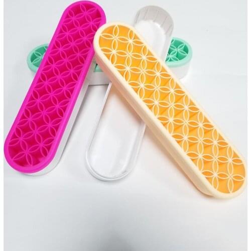 Silicone Nail Pen Holder Organizer Makeup Brush Display Stand Rack Storage Case Brush Drying Rack Shelf Makeup Brush Holder