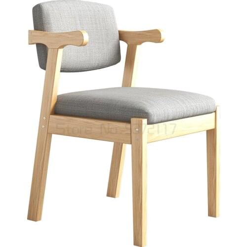 Nordic solid wood chair log color Dining Chair learning chair simple computer chair comfortable long sitting study chair