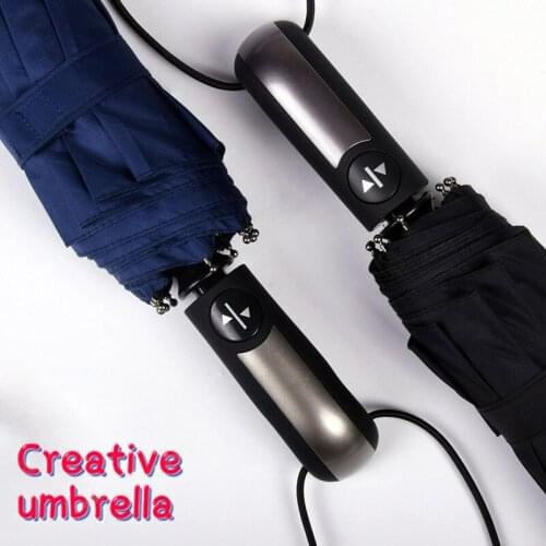 2021 Flat business Umbrella Three Folding UV Luxury Umbrella Rain men Portable Summer Outdoor Pocket Sun Umbrella Men Gift