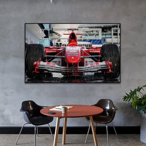 Morden Super Car Poster Wall Art Classic F1 Racing Car Artwork Picture Canvas Print Painting For Home Living Room Decoration