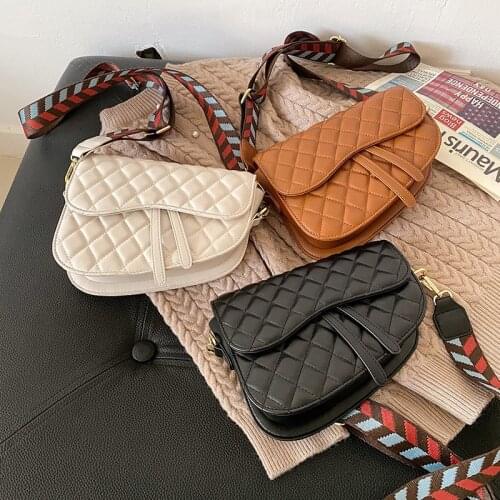 Pu Leather Messenger Handbag 2021 Womens Saddle Bag Female Casual Travel Shoulder Crossbody Bags Girls High Quality