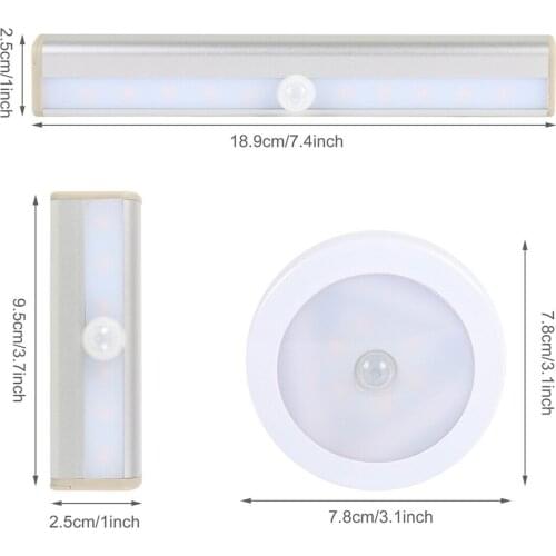 LED Motion Sensor Lights Self-adhesive Wireless Night Light Closet Wardrobe Cabinet Strip Lamp STTA889