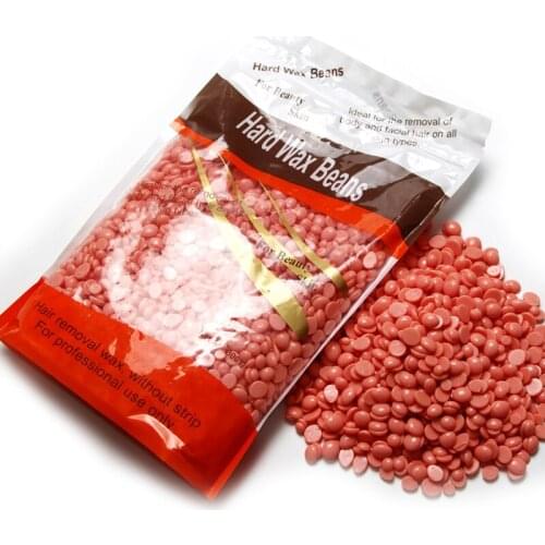 New Hot Sell Depilatory Hot Film Hard Wax Beans Pellet Waxing Bikini Hair Removal Wax 300g Rose Taste Beauty Treatment Cream