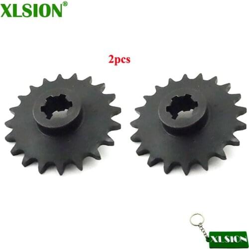 XLSION 2pc T8F 20 Tooth Front Clutch Drum Gear Box Pinion Chain Sprocket For 47cc 49cc 2 Stroke Mini Moto Kids Dirt Bike Crosser