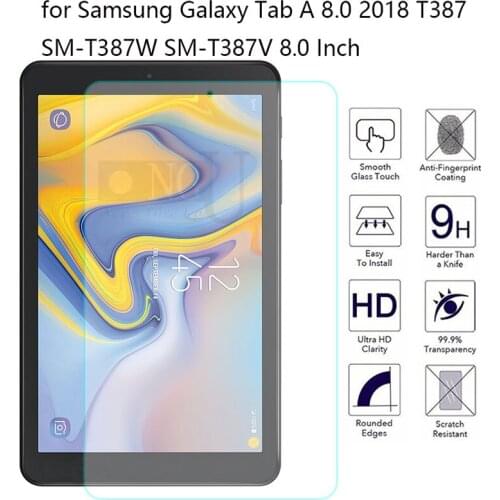 Tempered Glass for Samsung Galaxy Tab A 8.0 2018 SM-T387W SM-T387V Screen Protector Film for Samsung T387 8'' Tablet Guard Film