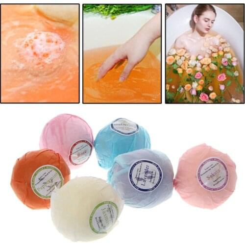 1PC Organic Bath Bombs Bubble Bath Salts Essential Oil Handmade SPA Stress Relief
