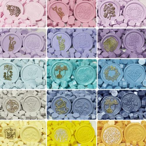 100Pcs Vintage Wax Seal Stamps Octagonal multicolor Wax Beads Scrapbooking Craft Supplies Decor Birthday Wedding Envelope Stamp