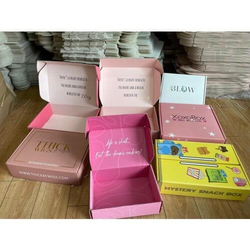 1000pcs color package carton small gift box wig packagingshirt box mailer box cardboard boxes for clothes
