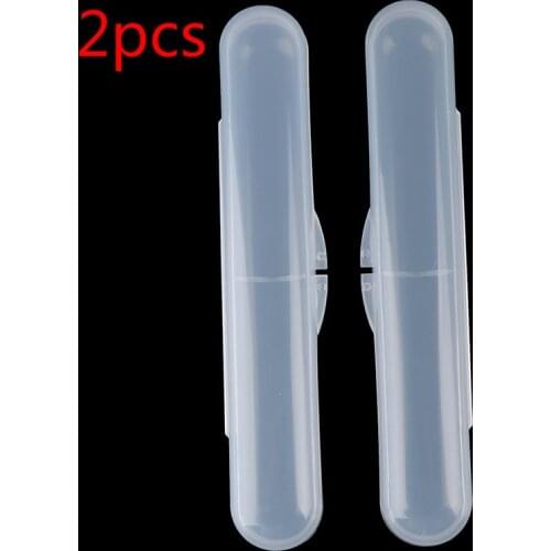 2pcs Baby Toddler Food Grade Spoon Box Kids Storage Case Box Holder For Baby Spoon Travel Transparent Storage Box